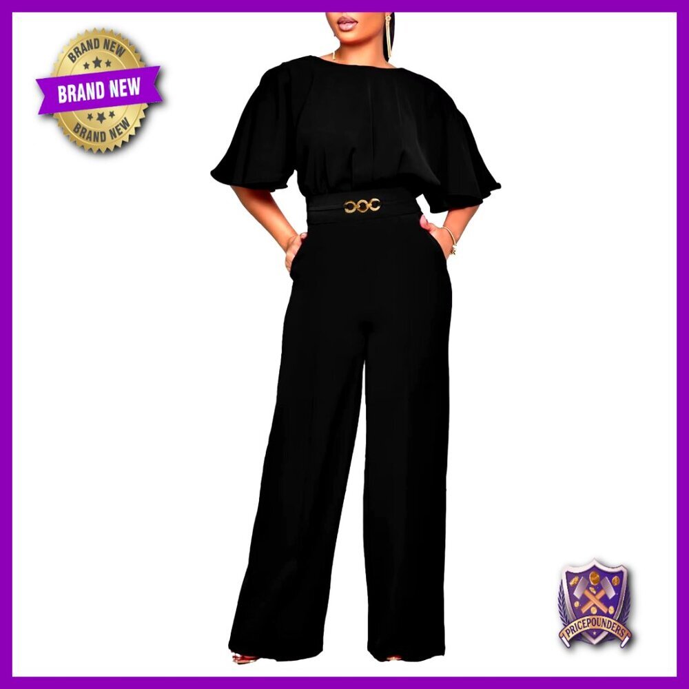 Plus Size Wide Leg Jumpsuit Sexy Party Outfit Formal Evening Wear